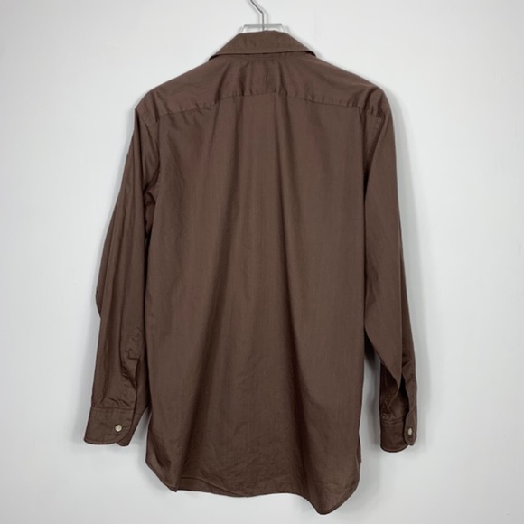 Allyn St. George Brown Long Sleeve Button Up Shirt - Picture 4 of 8
